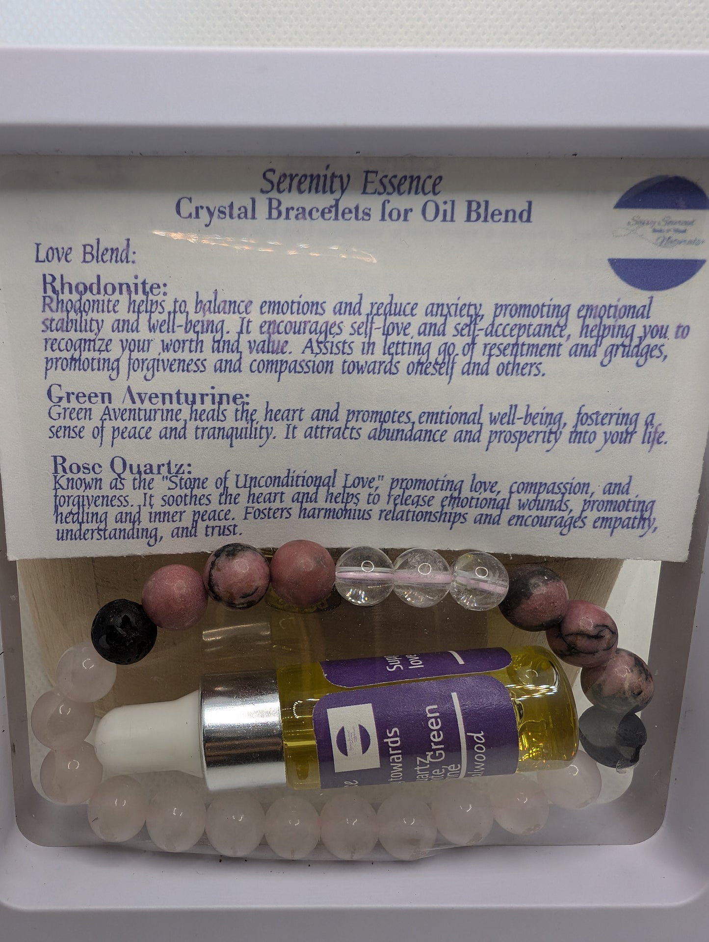 Serenity Essence Crystal Infused Love Blend & Bracelet