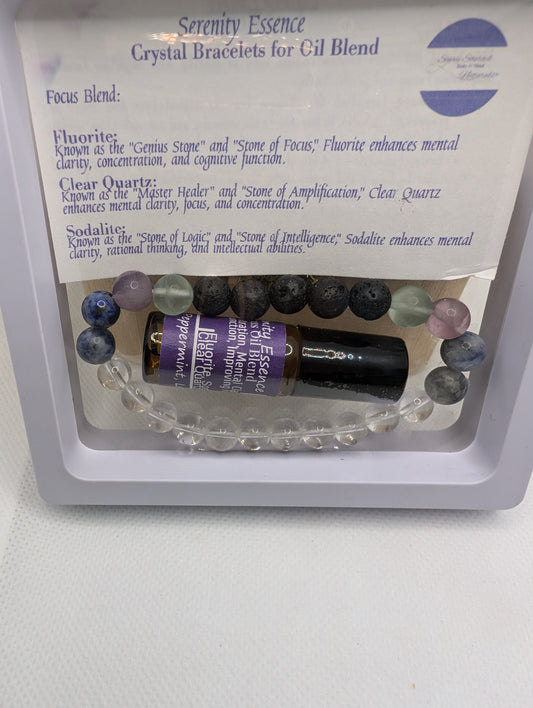 Serenity Essence Crystal Infused Focus Blend & Bracelet