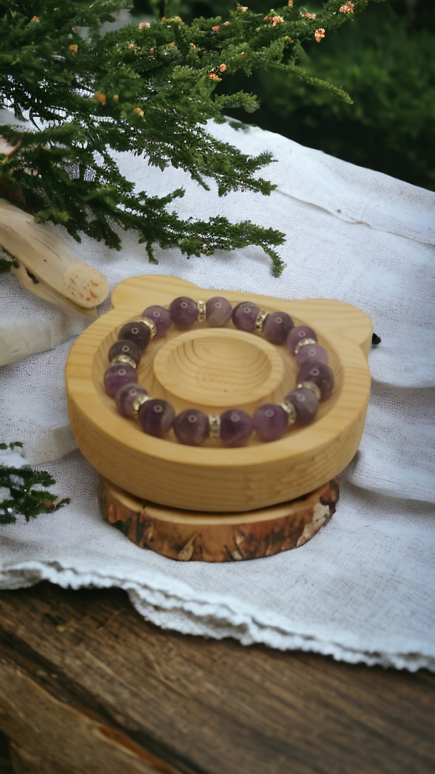 Dream Amethyst Natural Crystal Bracelet