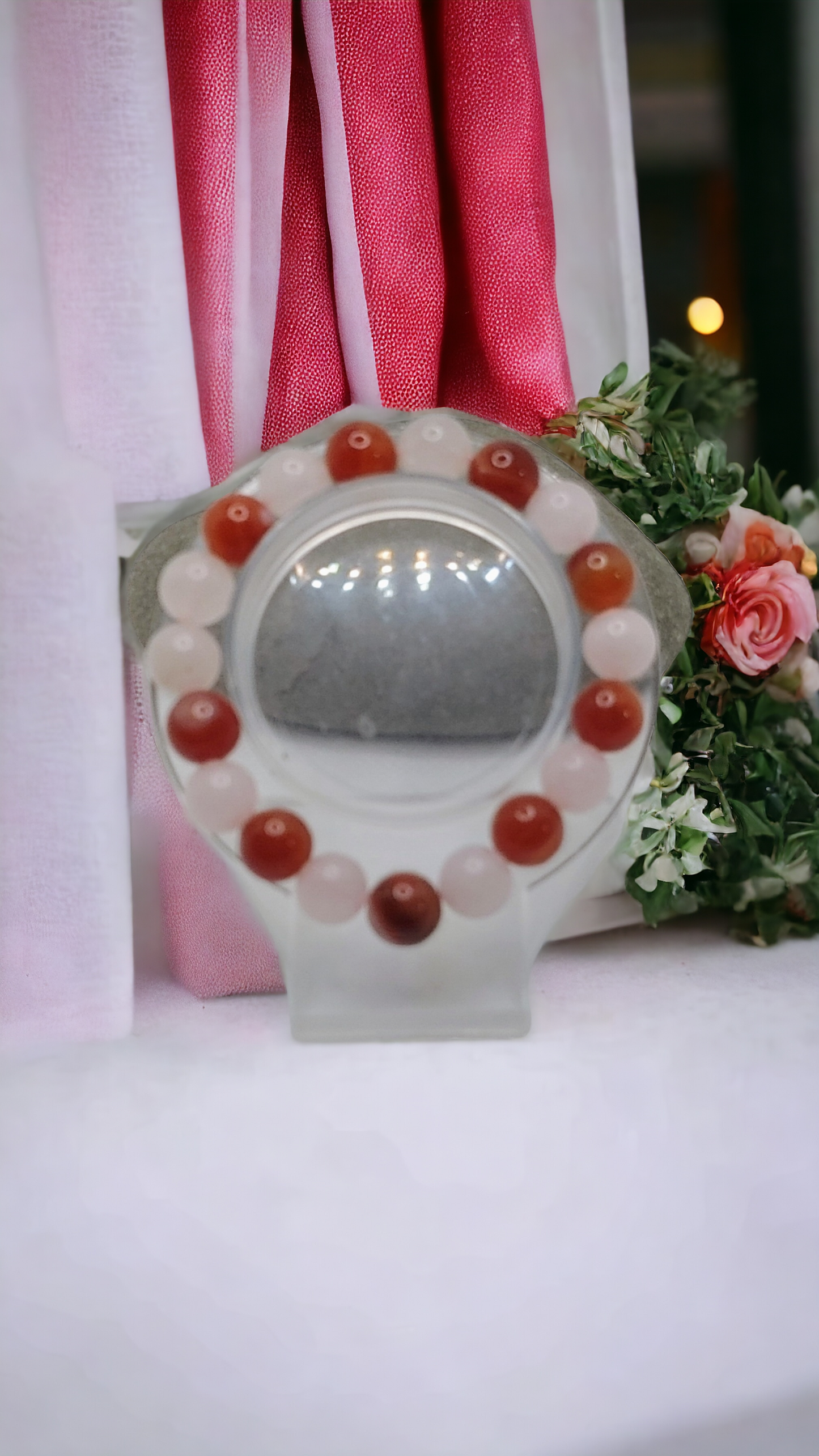 Rose Quartz & Carnelian Crystal Bracelet